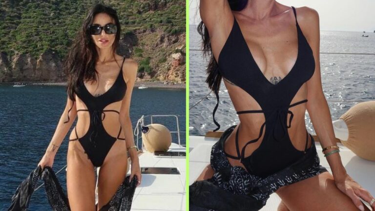 Il trikini che incanta: Chiara Biasi fa centro col costume sgambato