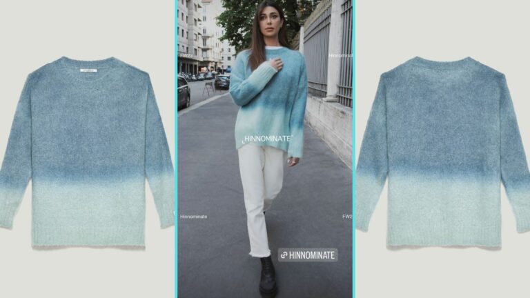 Il maglione Hinnominate di Belén Rodriguez è il capo iconico della stagione
