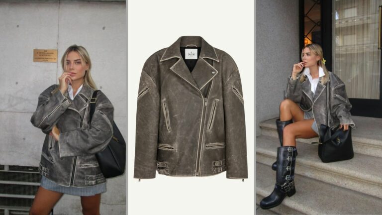 Stop al solito chiodo: la giacca di pelle più cool ce l’ha Veronica Ferraro