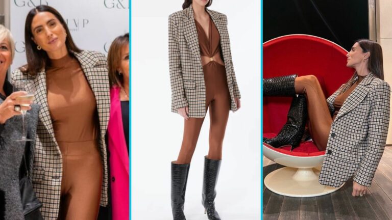 La giacca tartan di Maria Vittoria Paolillo è la carta vincente per i contesti eleganti