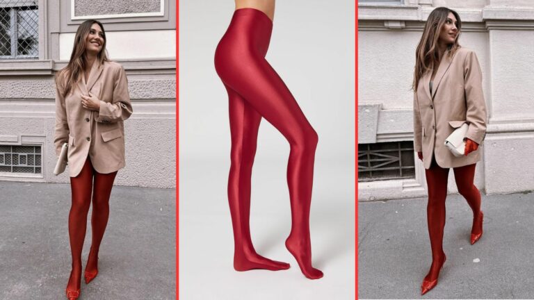 I collant lucidi di Beatrice Valli sono il must have dell’autunno