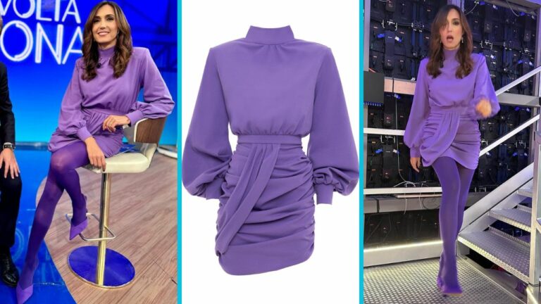 Caterina Balivo combatte le superstizioni con un vestito viola da vera star!