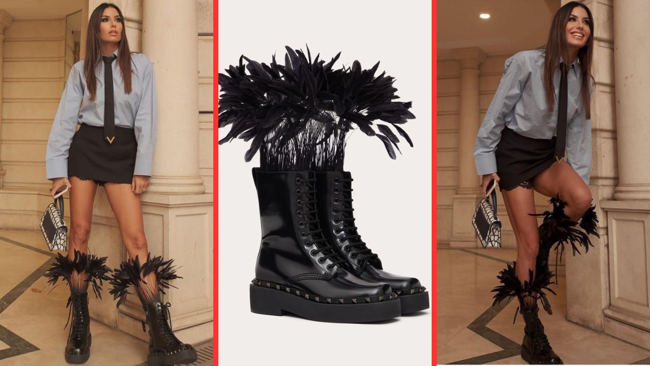 Elisabetta Gregoraci stivaletti Valentino