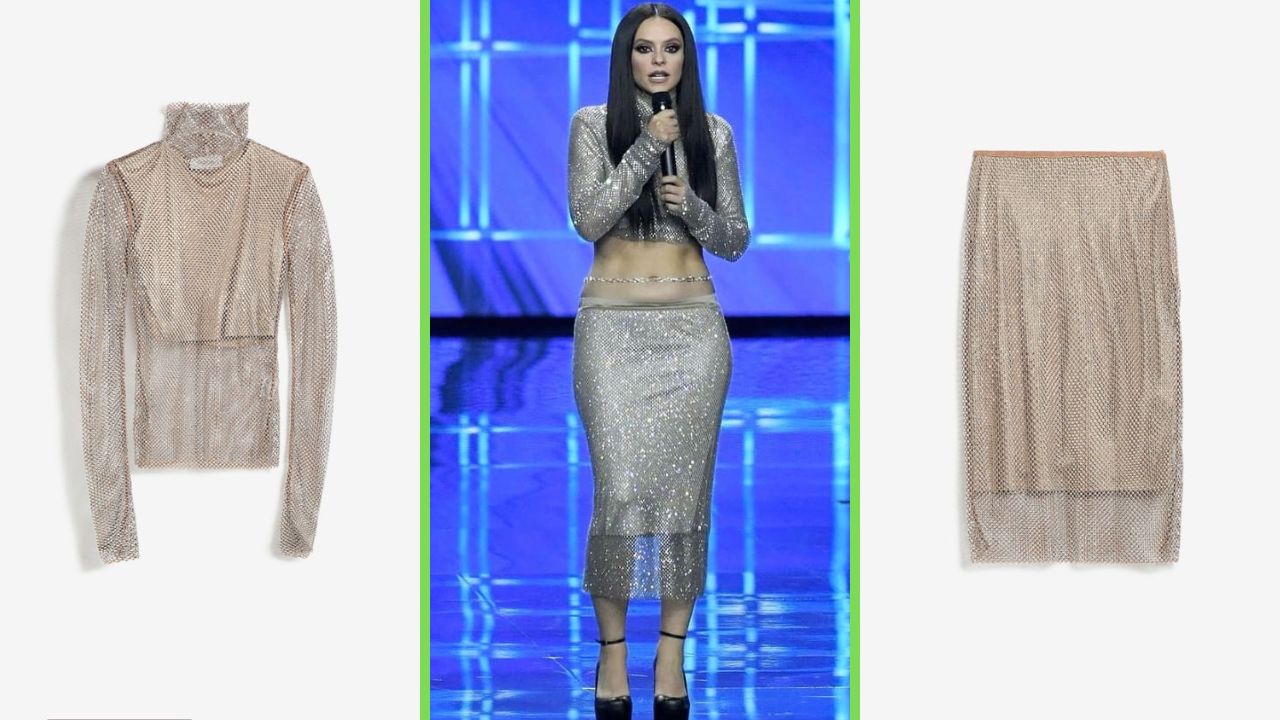 Francesca Michielin XFactor gonna e maglia cropped Sportmax