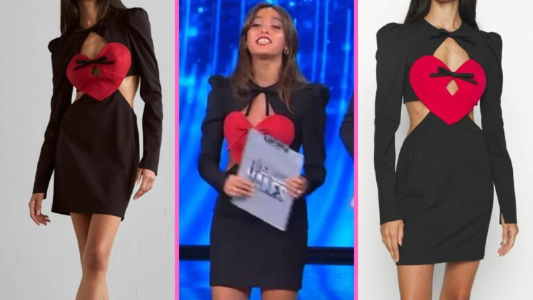 Pazzesco l’abito effetto trikini di Giulia Stabile a Tu Si Que Vales!