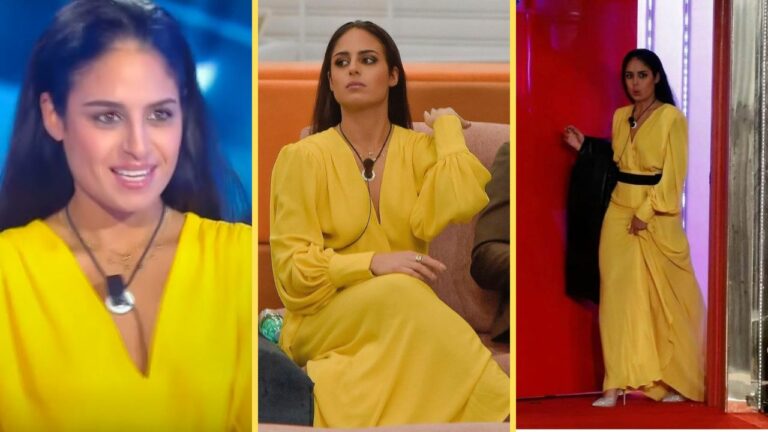 Perla si fa notare al Grande Fratello con l’abito fluttuante tutto giallo!