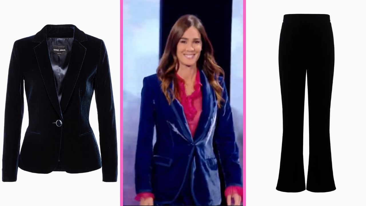 Silvia Toffanin tailleur Giorgio Armani
