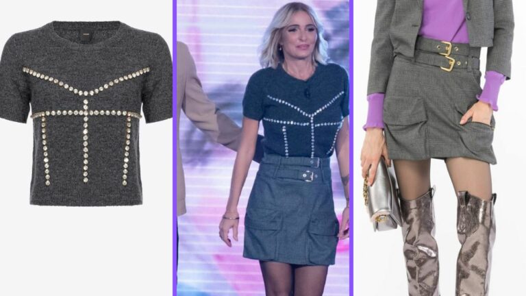 Veronica Peparini col completo Pinko confessa il sesso del bebè