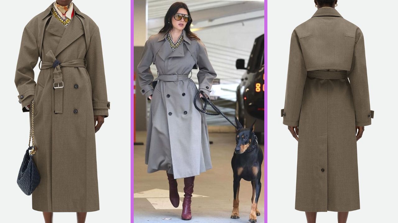 kendall jenner trench bottega veneta