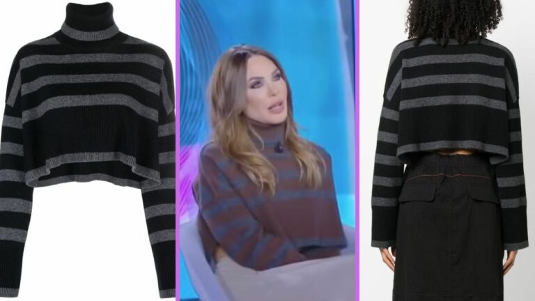Ilary Blasi torna in TV e sembra ringiovanita col dolcevita casual