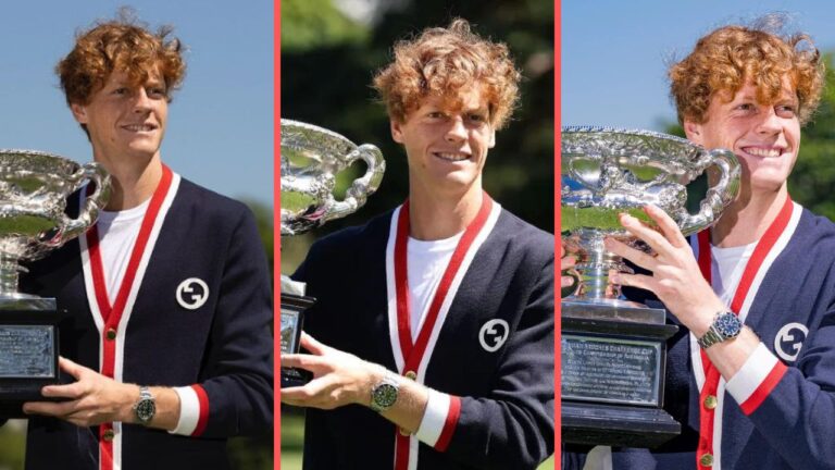 Jannik Sinner è il nuovo Zio Paperone: ecco di che marca è il suo cardigan