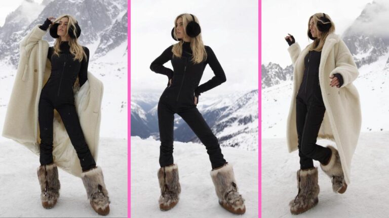 Essere sexy e avere stile anche sulla neve è facile con la tuta di Sophie Codegoni