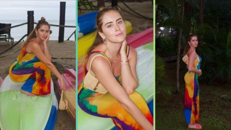 Valentina Ferragni in vacanza alle Seychelles ha un outfit super colorato
