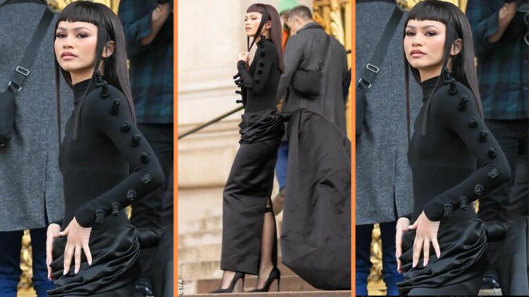 Zendaya sembra ancora più magra in total look Schiaparelli