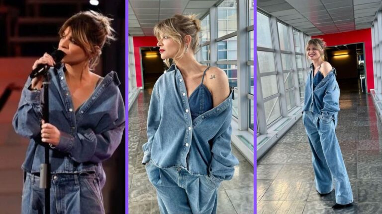 La camicia di jeans è la soluzione a tutto, parola di Alessandra Amoroso
