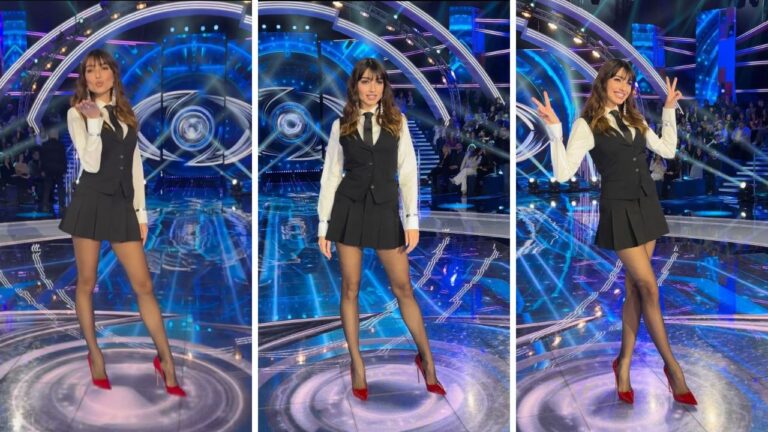 Rebecca Staffelli indossa il completo british che tutte dovremmo avere  