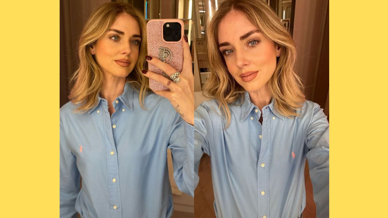 Chiara Ferragni camicia Polo Ralph Lauren